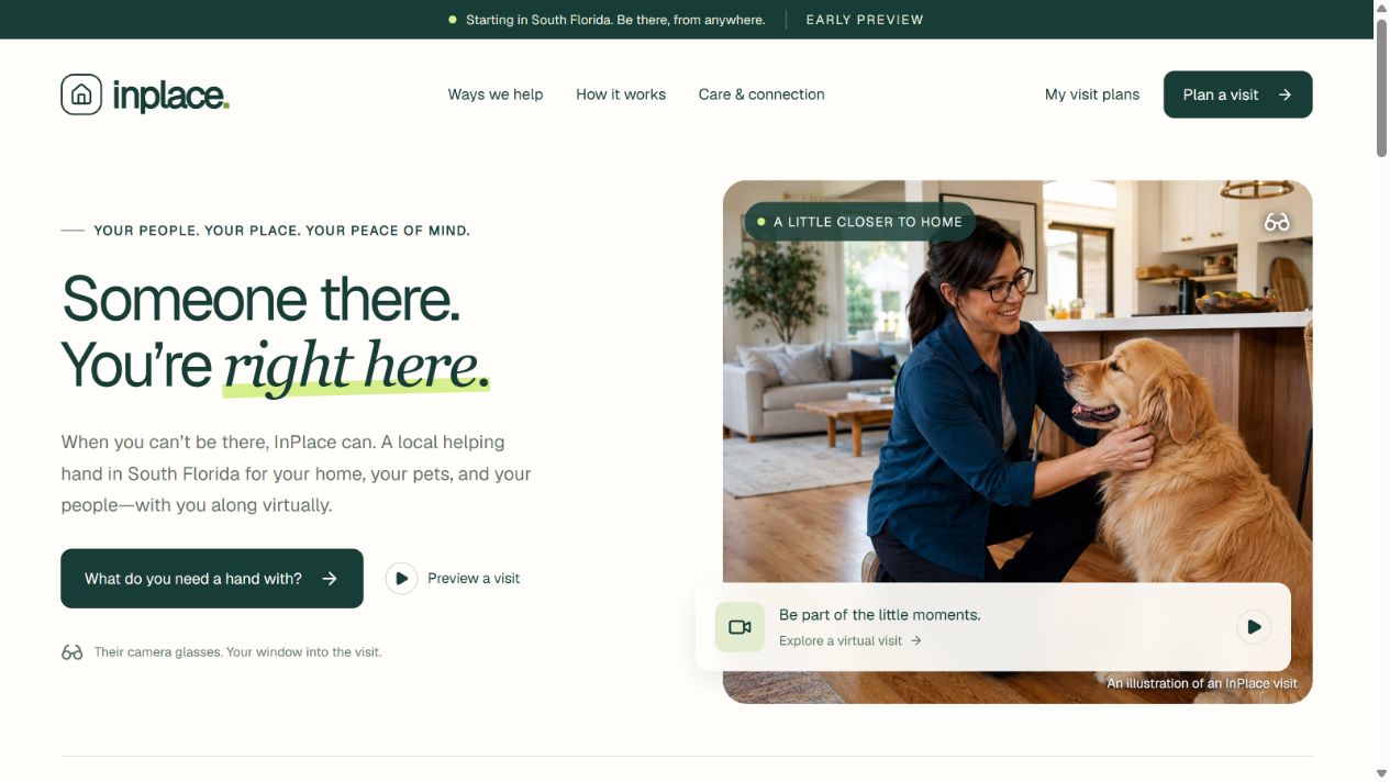 InPlace local help and virtual visit website